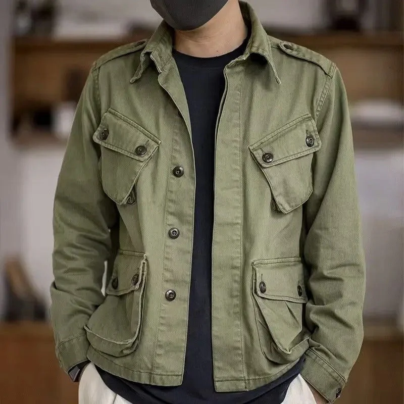 Grüne Herren Militärjacke: Multifunktional & Leger - Image 4