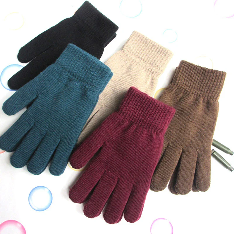 Damen Kaschmir Optik Strickhandschuhe – Warme Vollfinger Handschuhe mit Futter | Winter & Herbst Handwärmer, Ski & Outdoor Kurzarm-Handschuhe - Image 2
